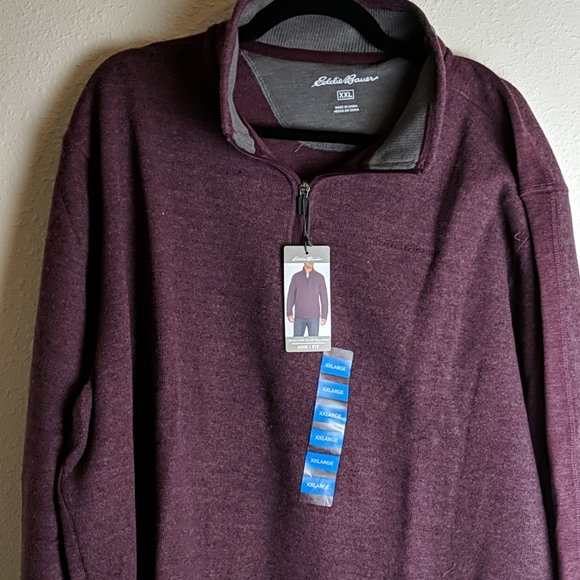 Eddie Bauer Quarter Zip pullover NWT - Picture 2 of 7